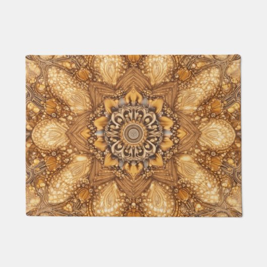 Paillasson Golden Mandala Kaleidoscope Pattern Towel (Devant)