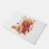 Paillasson Golden Retriever Automne Dog Feuilles d'automne (Incliné)