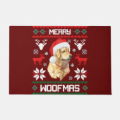 Paillasson Golden Retriever Chien Merry Woofmas Sweat de Noël (Devant)