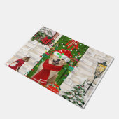 Paillasson Golden Retriever Chien Noël (Incliné)