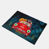 Paillasson Golden Retriever Chien voiture voiture effrayant H (Incliné)