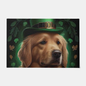 Paillasson Golden Retriever Dog in St. Patrick's Day (Devant)