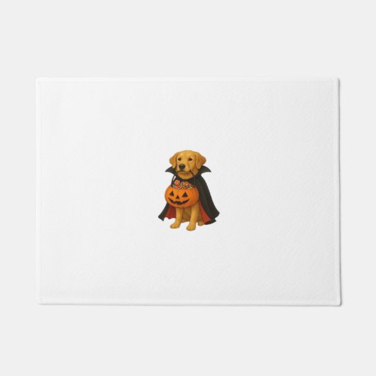 Paillasson Golden Retriever Halloween Chien avec bonbon Citro (Devant)