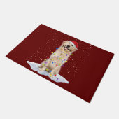 Paillasson Golden retriever Santa Christmas Tree Lights Xmas (Incliné)