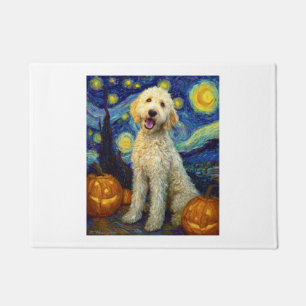 Paillasson Goldendoodle Chien Mignon Halloween Jack O Lantern