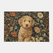 Paillasson Goldendoodle Chiot dans William Morris Style Garde (Devant)