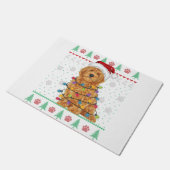 Paillasson Goldendoodle Noël laid Sweater Funny Chien Amour (Incliné)