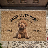 Paillasson Goldendoodle Porte Amoureux des chiens personnalis