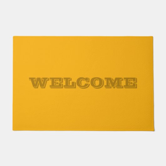 Paillasson Goldenrod Jaune Automne automne Couleur solide (Devant)