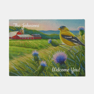 Paillasson Goldfinch Thistles personnalisé Art de ferme d'é
