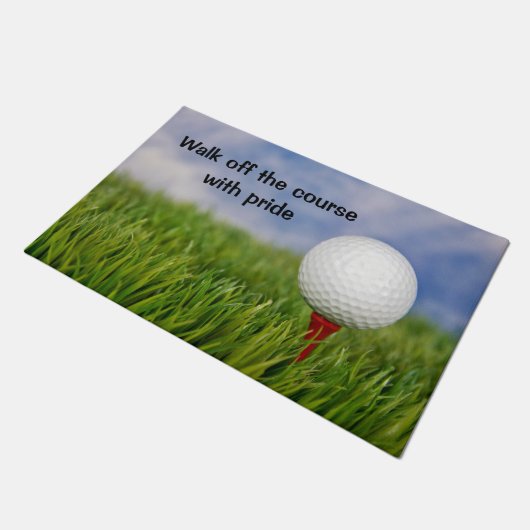 Paillasson Golf Ball On Red Tee avec devis (Incliné)