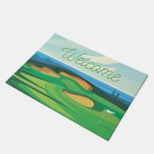 Paillasson Golf belle aquarelle bienvenue golfer's  (Incliné)