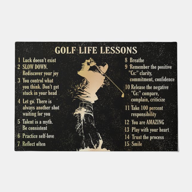 Paillasson Golf Life Lessons Rug, Golf Player Poison (Devant)