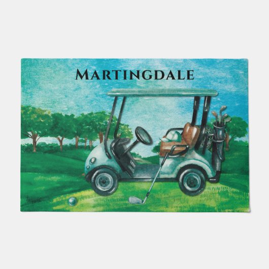 Paillasson Golf sur mesure Panier Monogramme Golf (Devant)