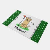 Paillasson Golf Yellow Labrador Retriever (yaourt 3) Chien - (Incliné)