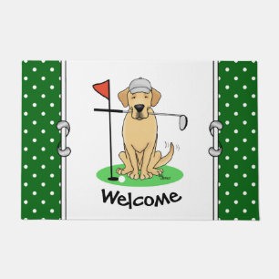 Paillasson Golf Yellow Labrador Retriever (yaourt 3) Chien -
