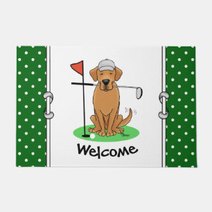 Paillasson Golf Yellow Labrador Retriever (yaourt 5) Chien -