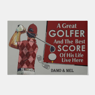 Paillasson Golfer Home Doormat, Drôle Joueur de Golf Citation