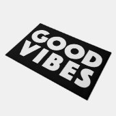 Paillasson Good Vibes Nouvel Âge Personnalisable Noir Et Blan (Incliné)