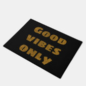 Paillasson Good Vibes uniquement | Parties scintillant noire  (Incliné)