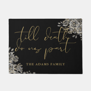 Paillasson Gothique Noir Et Or Personnalisé