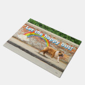 Paillasson Graffiti de chien et d'arc-en-ciel (Incliné)