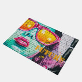 Paillasson Graffiti Future Est Fille Lumineuse & Lunettes de  (Incliné)