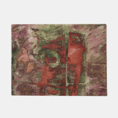 Paillasson Graffiti peint Grunge Automne Rouge Vert rouille (Devant)