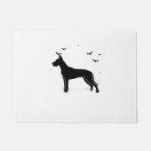 Paillasson Grand Chien Danois - Halloween Lune Silhouette Cla (Devant)
