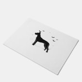 Paillasson Grand Chien Danois - Halloween Lune Silhouette Cla (Incliné)