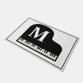 Paillasson Grand Piano Monogram Pianiste noir et blanc (Incliné)