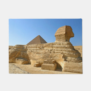Paillasson Grand Sphinx de Gizeh avec la pyramide de Khafre -