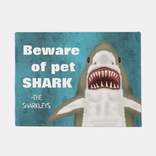 Paillasson Grande Attaque de requin blanc Personalized Funny 