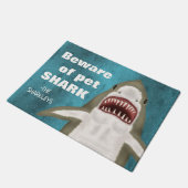 Paillasson Grande Attaque de requin blanc Personalized Funny (Incliné)