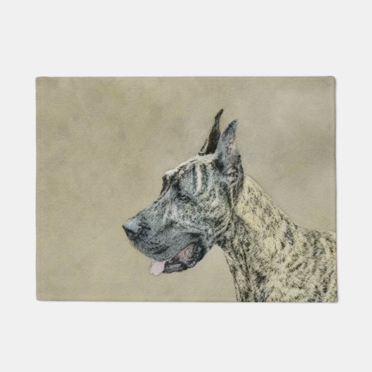 Paillasson Grande Danse (Brindle) Peinture - Art Chien origin (Devant)