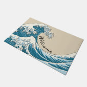 Paillasson Grande vague - mat de porte bleu clair (Incliné)