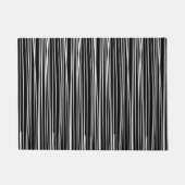 Paillasson Grandes lignes modernes en noir et blanc (Devant)