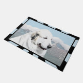 Paillasson Grands Pyrénées peignant - art original de chien (Incliné)