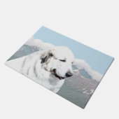 Paillasson Grands Pyrénées peignant - art original de chien (Incliné)