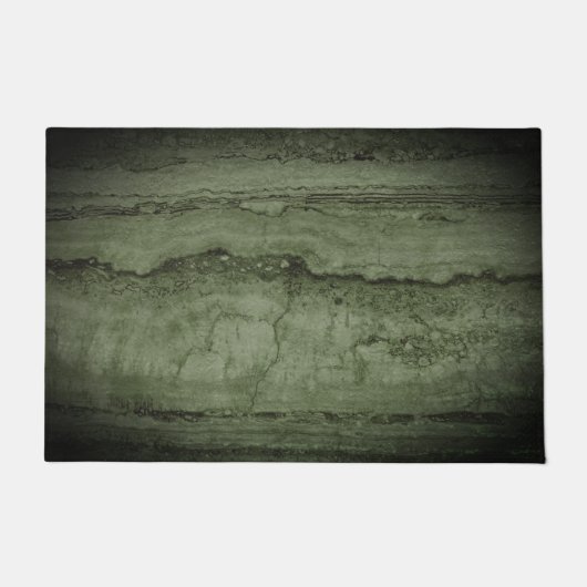 Paillasson Granite abstrait vert | motif en marbre de pierre (Devant)