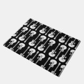 Paillasson Graphique de guitares électriques en blanc (Incliné)
