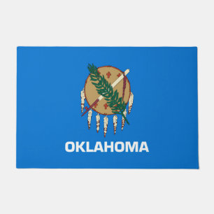 Paillasson Graphique Drapeau de l'état de l'Oklahoma dynamiqu
