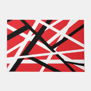 Paillasson Graphique rouge, noir et blanc