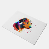 Paillasson Graphisme de chien coloré - (Incliné)