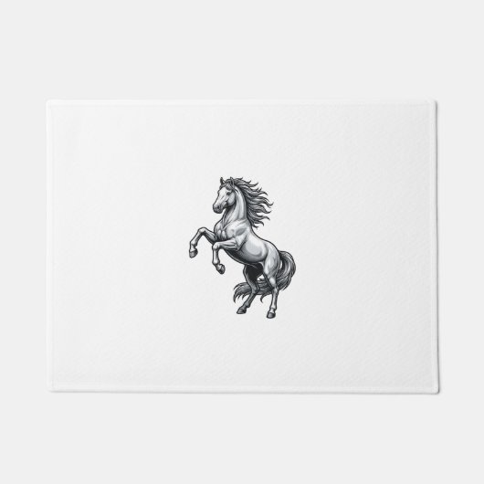 Paillasson Gravure Ancienne Cheval Cabré Design Vectoriel_1 (Devant)