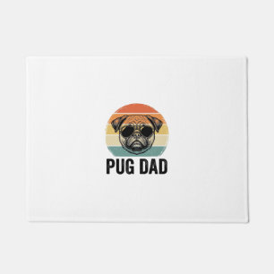 Paillasson Gravure Papa Pug Vintage Design pour Amoureux des