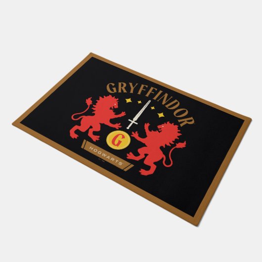 Paillasson GRAYFFINDOR™ Maison double Lion épée graphique (Incliné)