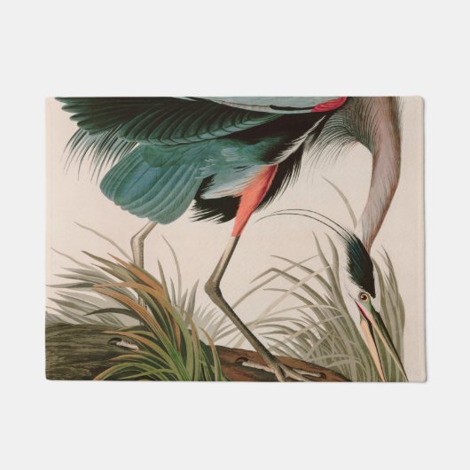 Paillasson Great Blue Heron Birds of America Audubon Imprimer (Devant)