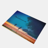 Paillasson Great Blue Herons Take Flight - Bienvenue en bleu (Incliné)