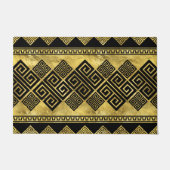 Paillasson Grec Meander - Clé grecque Noir et or (Devant)